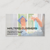 Woman Cleaning Window 名刺 (正面)