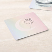 Woman Coaster スクエアペーパーコースター (アングル)