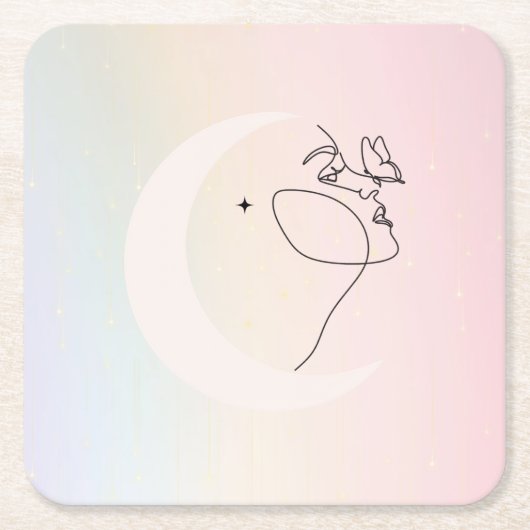 Woman Coaster スクエアペーパーコースター (正面)