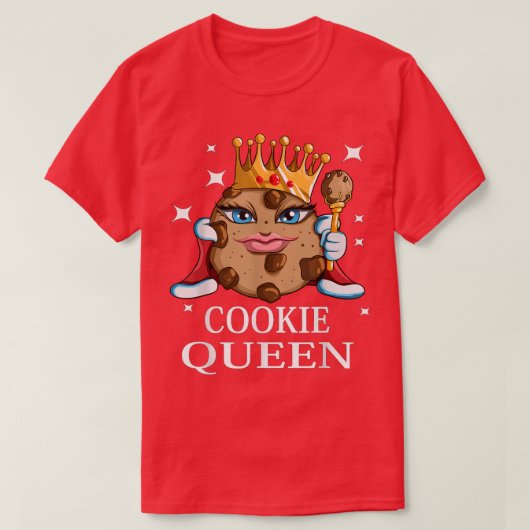 Woman Cookie Lover Sweets Baking Funny Cookie Quee Tシャツ (デザイン正面)