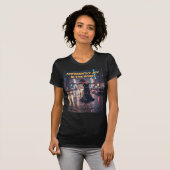 Woman Dancing In Rain Joy Night City Tシャツ (正面フル)