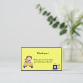 Woman Delivery Driver Thank you review 名刺 (スタンド正面)