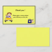 Woman Delivery Driver Thank you review 名刺 (正面/裏面)