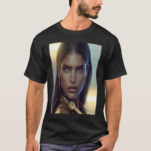 Woman Earrings Inspo Look Inspiration Soft Hair Ou Tシャツ (正面)