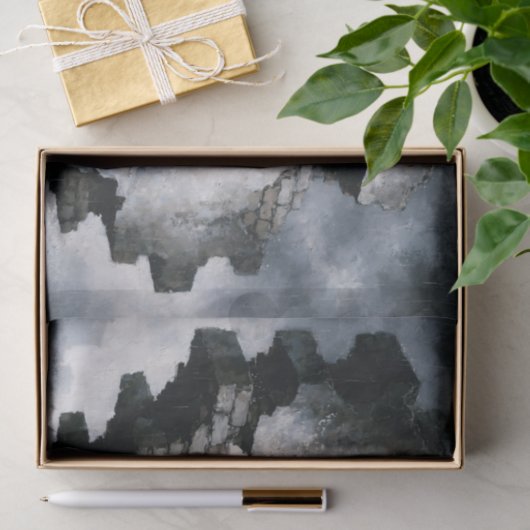 Woman Emerging from Brick Wall Decoupage 薄葉紙 (ギフト)