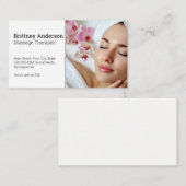 Woman Enjoying Spa | Flower Petals 名刺 (正面/裏面)