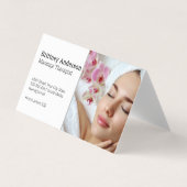Woman Enjoying Spa | Flower Petals 名刺 (正面)