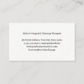 Woman Getting a Massage at the Spa 名刺 (裏面)