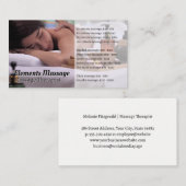 Woman Getting a Massage at the Spa 名刺 (正面/裏面)