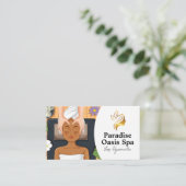 Woman Getting Spa Facial and Massage 名刺 (スタンド正面)