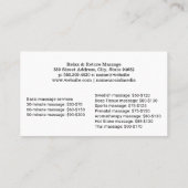 Woman Getting Thai Massage at Spa 名刺 (裏面)