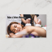 Woman Getting Thai Massage at Spa 名刺 (正面)