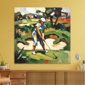 Woman Golfer - Golf Canvas Art Print キャンバスプリント (インサイチュ (リビング))