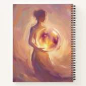 Woman Holding Light Personalized Reflections ノートブック (裏面)