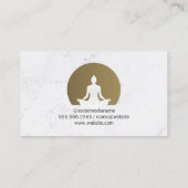 Woman Holding Yoga Pose on Beach  名刺 (裏面)