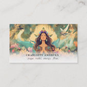 Woman Illustration Energy Healer Reiki Spirituel  名刺 (正面)