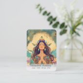 Woman Illustration Energy Heiler Reiki Spirituell 名刺 (スタンド正面)