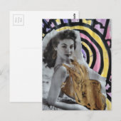 Woman in 1939 on the beach gold swimsuit ポストカード (正面/裏面)