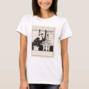 Woman in a Bookshop, design for a 'Yellow Book' co Tシャツ