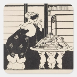 Woman in a Bookshop, 'Yellow Book' coのデザイン スクエアシール