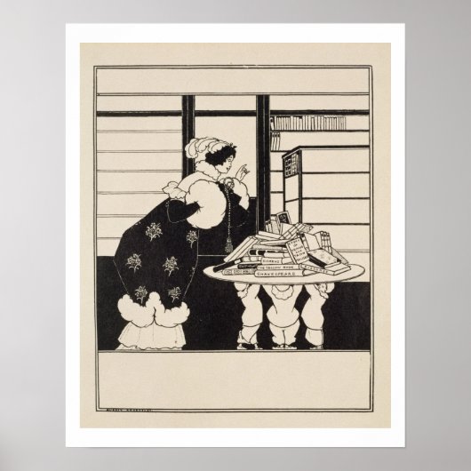 Woman in a Bookshop, 'Yellow Book' coのデザイン ポスター (正面)