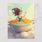 woman in a casserole dish pool ポストカード (正面)