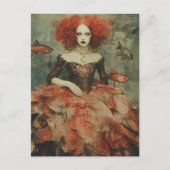 Woman in a Fish Scale Dress Fashion ポストカード (正面)