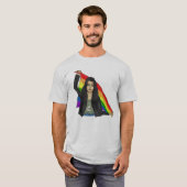 Woman in a Peace T-shirt With a Rainbow Flag LGBTQ Tシャツ (正面フル)