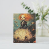 Woman in a Puffer Fish Dress Fashion ポストカード (スタンド正面)