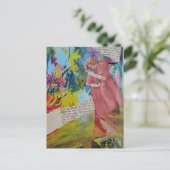 Woman in a Red Dress Collage ポストカード (スタンド正面)