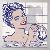 Woman in Bath by Roy Lichtenstein ポスター (正面)
