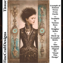 Woman in Black, Baroque Panels DX9R Decoupage 薄葉紙