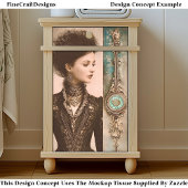 Woman in Black, Baroque Panels DX9R Decoupage 薄葉紙