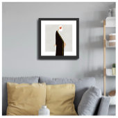 Woman in Black Glam Fashion Art ポスター