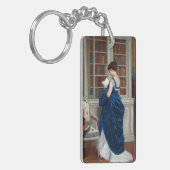Woman in Blue読は本 キーホルダー (正面左)