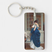 Woman in Blue読は本 キーホルダー (正面)