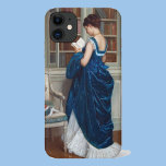 Woman in Blue読は本 iPhone 11 ケース<br><div class="desc">青いガウンを着た女の離れ人が図書館のパーティーを持っている。</div>