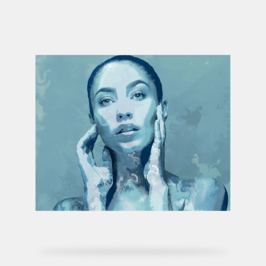 "Woman in Blue" アクリルサイン (正面)