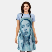 "Woman in Blue" エプロン (着用した状態)