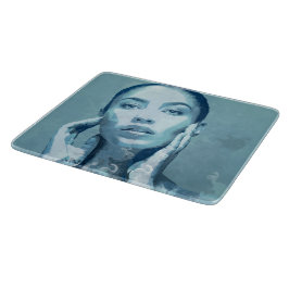 "Woman in Blue" カッティングボード