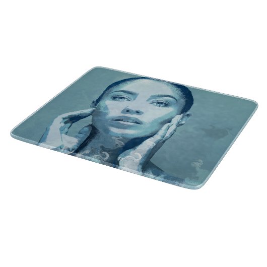 "Woman in Blue" カッティングボード (角)