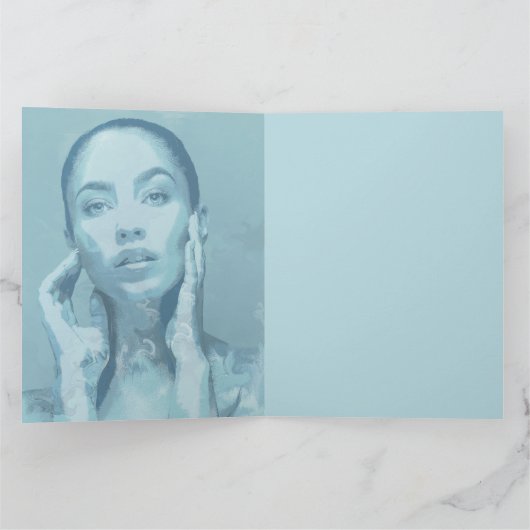 "Woman in Blue" カード (内部)