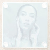 "Woman in Blue" ガラスコースター (裏面)