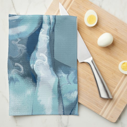 "Woman in Blue" キッチンタオル (四つ折り)