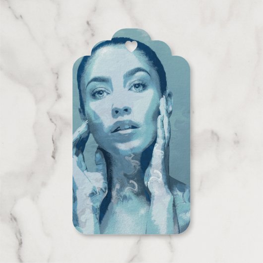 "Woman in Blue" ギフトタグ (裏面)