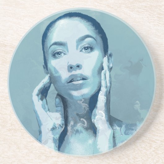 "Woman in Blue" コースター (正面)