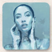 "Woman in Blue" コースター (正面)