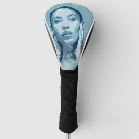 "Woman in Blue" ゴルフヘッドカバー (正面)