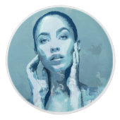 "Woman in Blue" セラミックノブ (正面)