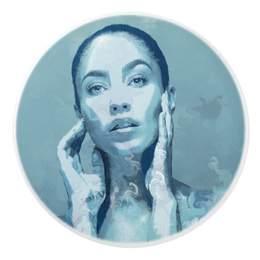 "Woman in Blue" セラミックノブ (正面)